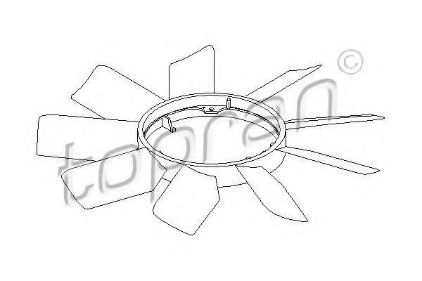 Крильчатка вентилятора, охолодження двигуна